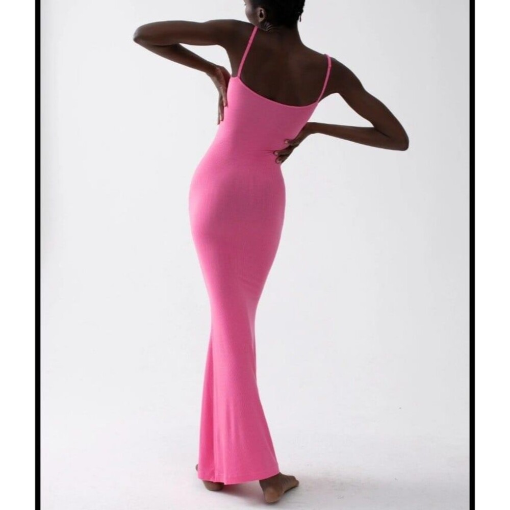 Pumiey Tide Collection Slip Maxi Dress in Bubblegum - S